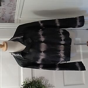 Rock & Republic XL faux leather tie dye moto jacket
